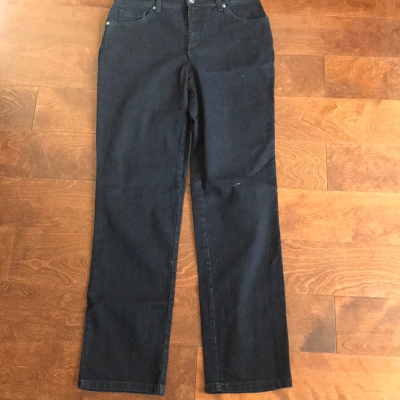 Gloria Vanderbilt tapered leg mud ride jeans Sz 6 - Picture 3 of 5